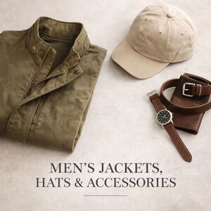 Men’s Jackets, Hats & Accessories